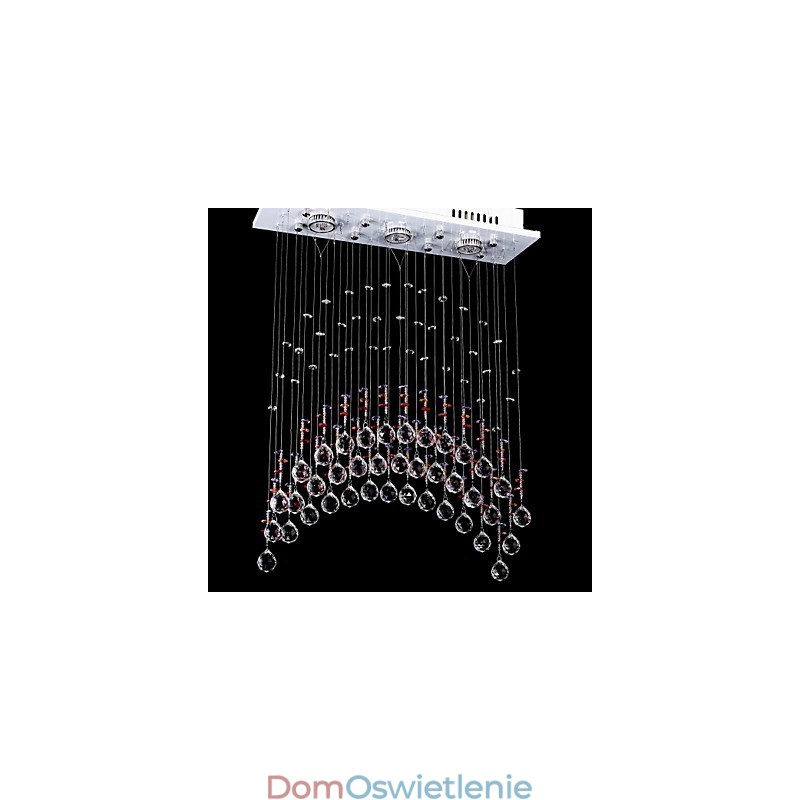 5 świateł Przezroczysty żyrandol ze stali nierdzewnej K9 Crystal