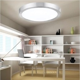 Oświetlenie montowane na płasko, lampa siedząca, okrągła, prosta, nowoczesna, średnica 41 cm
