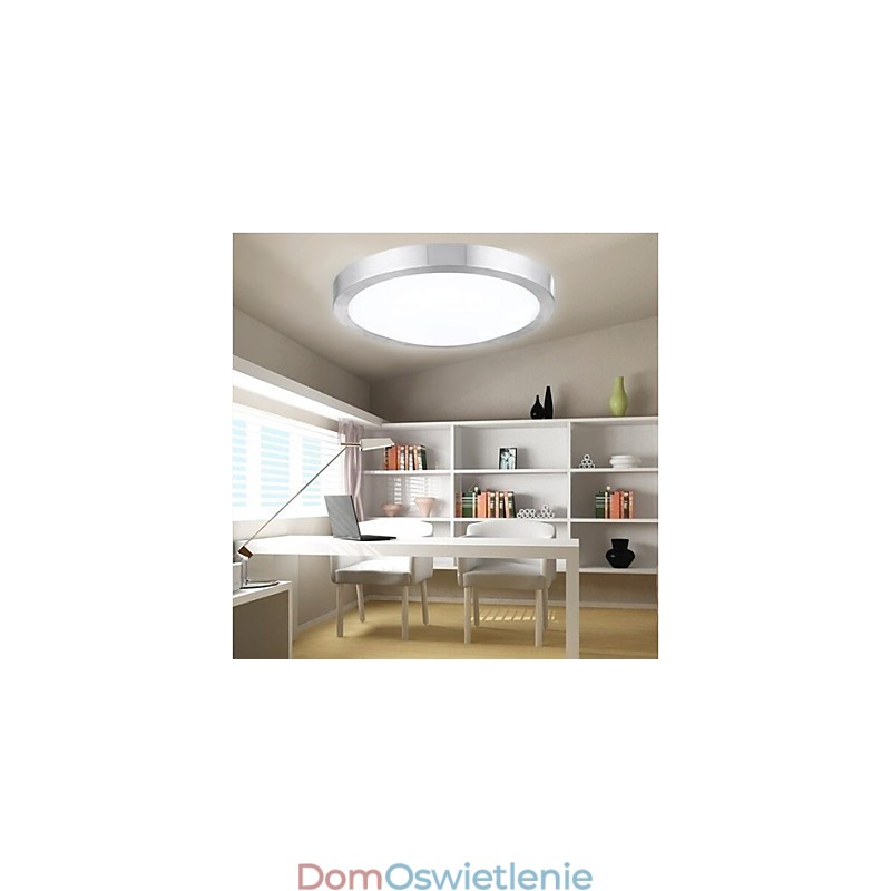 Oświetlenie montowane na płasko, lampa siedząca, okrągła, prosta, nowoczesna, średnica 41 cm