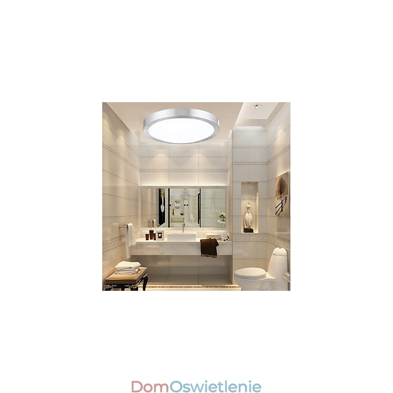 Oświetlenie montowane na płasko, lampa siedząca, okrągła, prosta, nowoczesna, średnica 41 cm