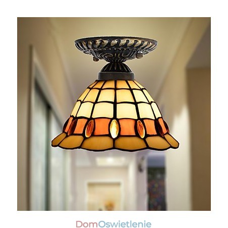 Europejskie wiejskie kreatywne sztuki witrażowe absorbują światło lampy kopuły Europejskie wiejskie kreatywne sztuki witrażowe absorbują światło lampy kopuły