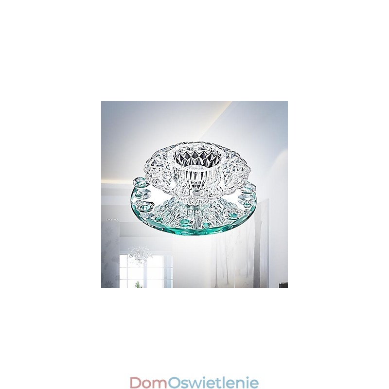 Nowoczesny współczesny kryształowy mini styl chromowany metalowy montaż podtynkowy