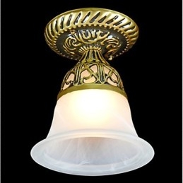 Brązowa lampa sufitowa Moire Glass European Classic