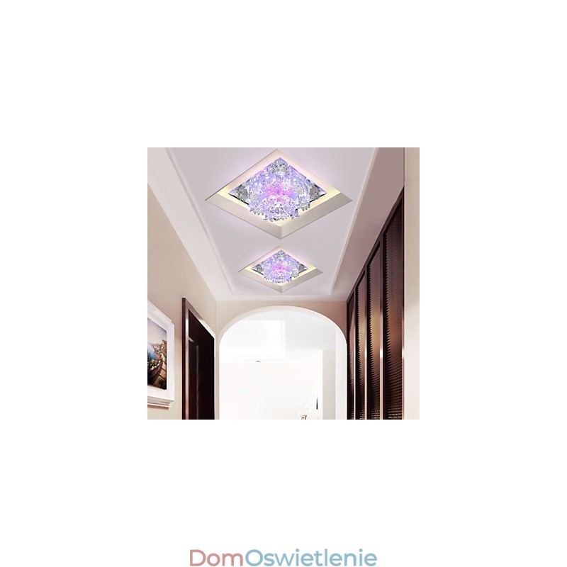 Kwadratowa lampa ospy Kryształowa lampa Kreatywne światło kopuły Lampa rurowa Światło