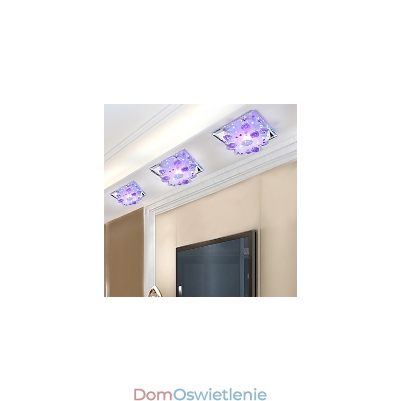 Kwadratowa lampa ospy Kryształowa lampa Kreatywne światło kopuły Lampa rurowa Światło