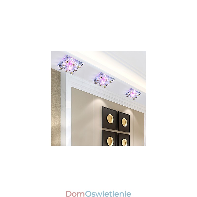 Kwadratowa lampa ospy Kryształowa lampa Kreatywne światło kopuły Lampa rurowa Światło