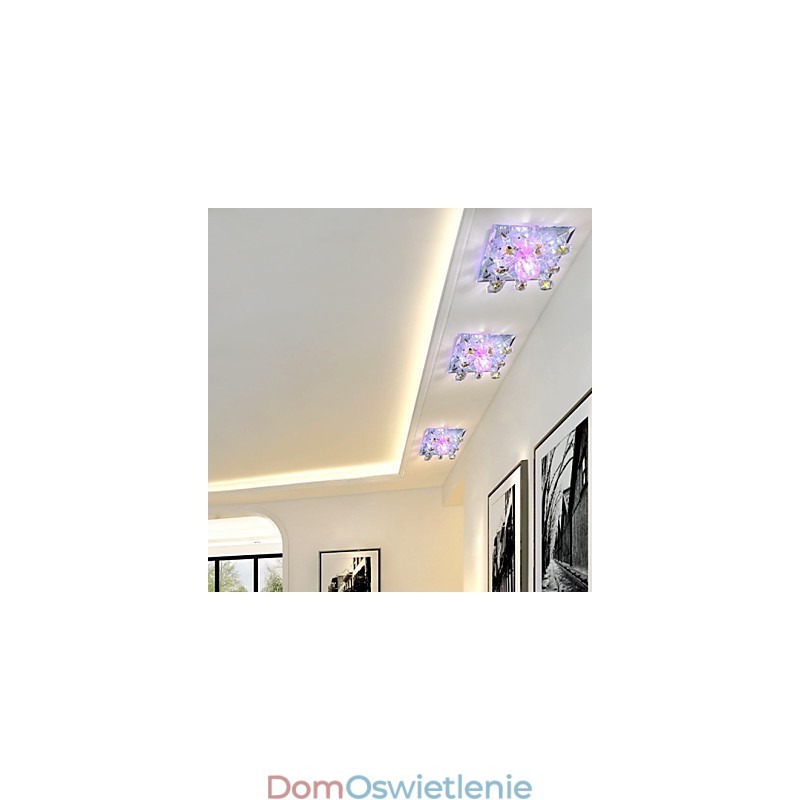 Kwadratowa lampa ospy Kryształowa lampa Kreatywne światło kopuły Lampa rurowa Światło