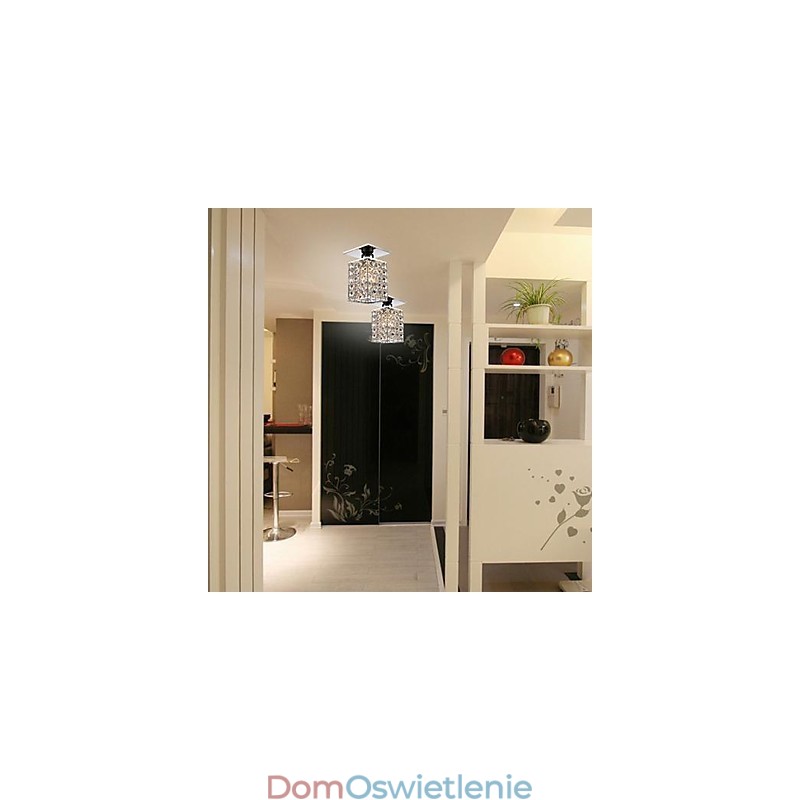 Nowoczesny, współczesny, kryształowy, galwanizowany metalowy uchwyt ścienny