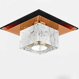 Miniaturowa kryształowa lampa sufitowa Reflektor 3W Kreatywna lampa tuba Światło kolorowe Kolor kwadratowy kopuła światło