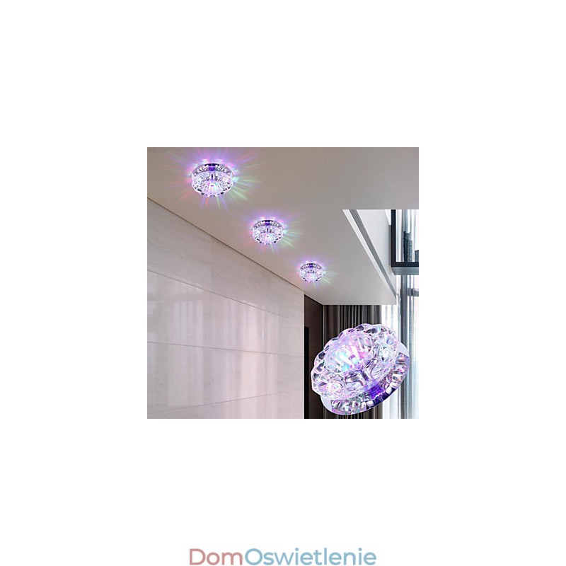 Kryształowa lampa sufitowa Spotlight SMD 3W Kreatywna lampa Absorbująca światło kopuły