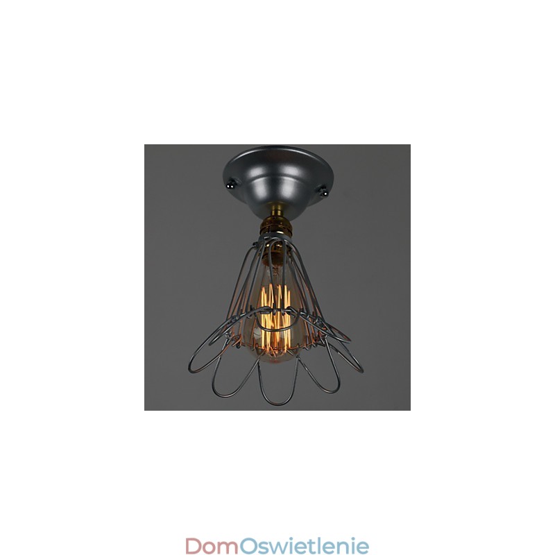 Mini Lampa w Stylu Wiejskim 1 Światło Malowanie Przetwarzanie Srebrne