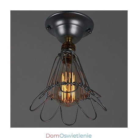 Mini Lampa w Stylu Wiejskim 1 Światło Malowanie Przetwarzanie Srebrne Mini Lampa w Stylu Wiejskim 1 Światło Malowanie Przetwarzanie Srebrne