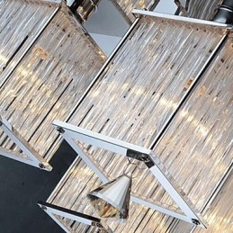 Nowoczesny współczesny kryształowy chromowany metalowy uchwyt ścienny