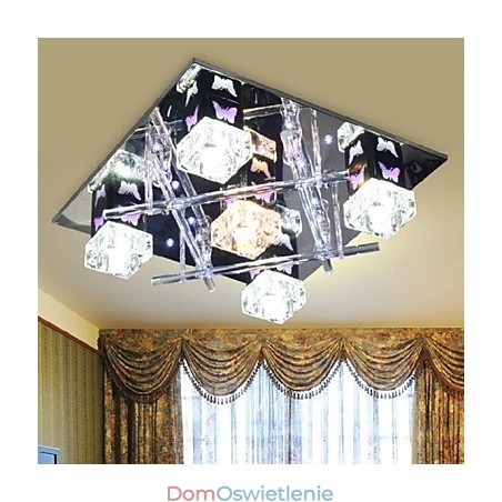 Nowoczesny, współczesny, kryształowy szklany montaż podtynkowy
