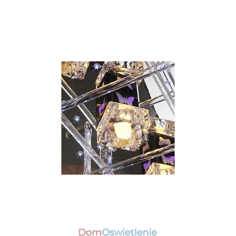 Nowoczesny, współczesny, kryształowy szklany montaż podtynkowy