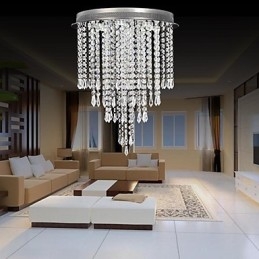 Nowoczesny współczesny kryształowy chromowany kryształowy montaż na płasko dla dzieci