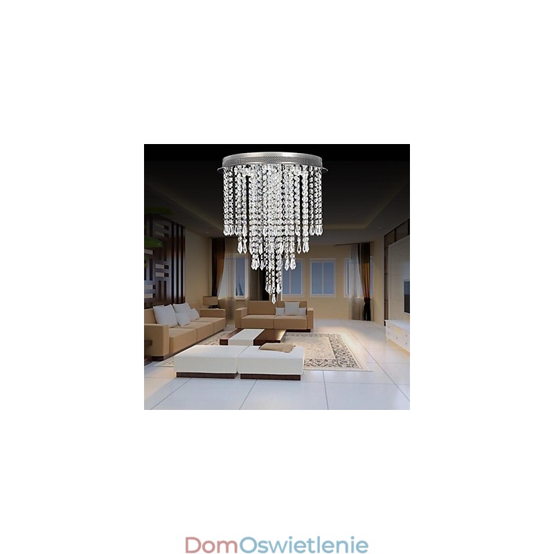 Nowoczesny współczesny kryształowy chromowany kryształowy montaż na płasko dla dzieci