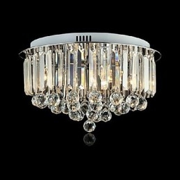 Nowoczesna współczesna tradycyjna klasyczna kryształowa malowana metalowa lampa sufitowa