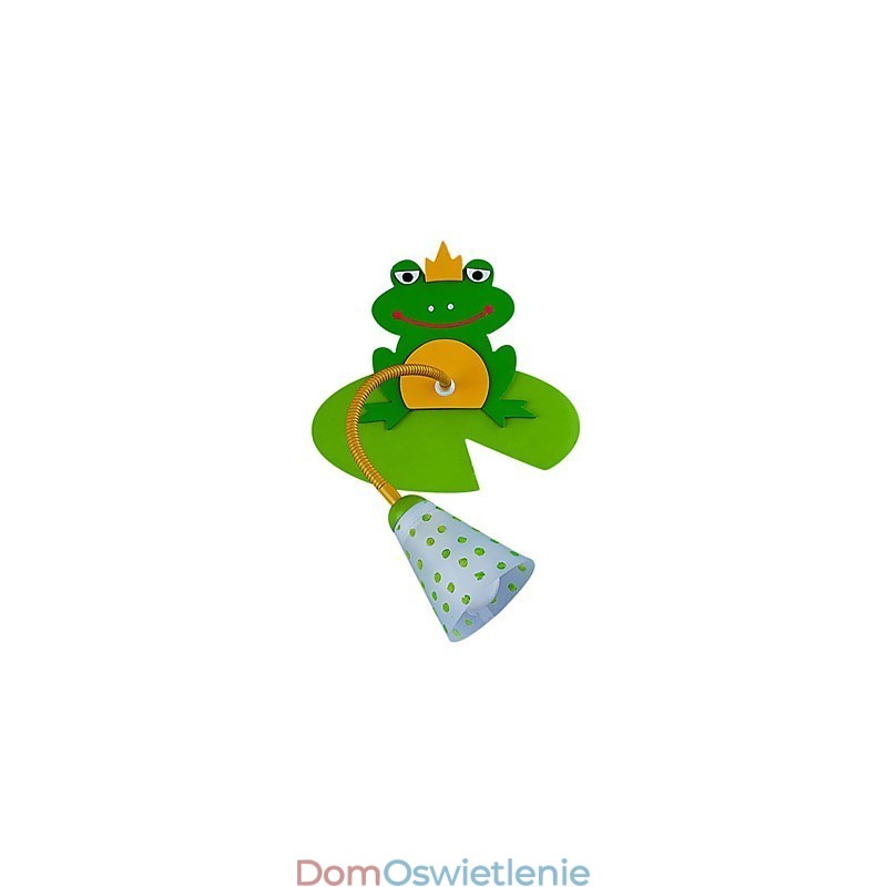 Nowoczesna drewniana lampa ścienna dla dzieci z 1 światłem w kształcie żaby