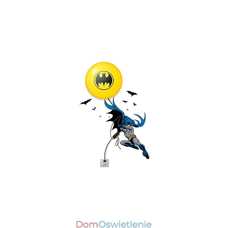 Kreatywna moda Batman tapeta DIY naklejka ścienna mała lampka nocna lampa ścienna światła