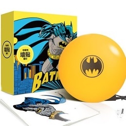 Kreatywna moda Batman tapeta DIY naklejka ścienna mała lampka nocna lampa ścienna światła