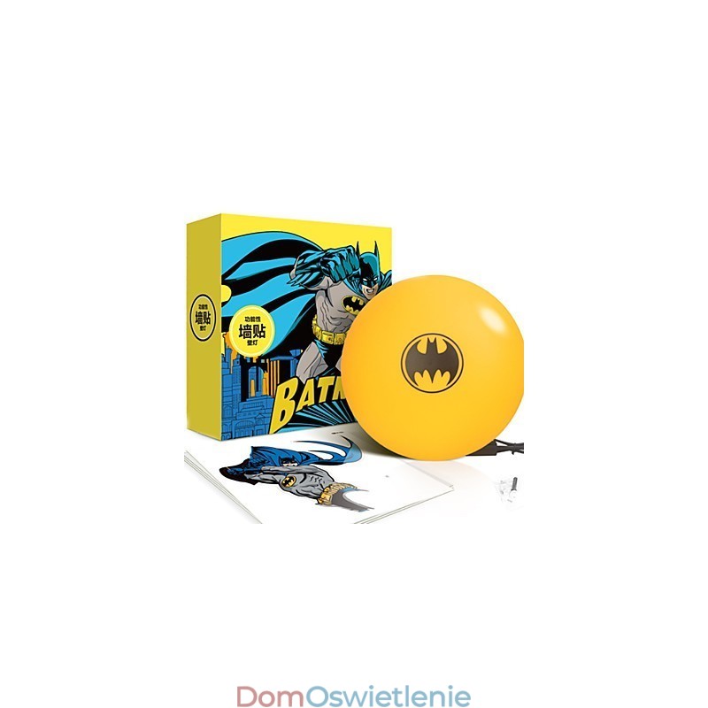 Kreatywna moda Batman tapeta DIY naklejka ścienna mała lampka nocna lampa ścienna światła