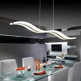 Nowoczesna współczesna lampa wisząca chromowana