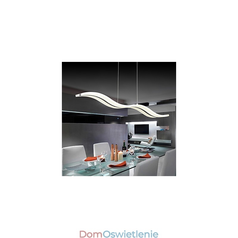 Nowoczesna współczesna lampa wisząca chromowana