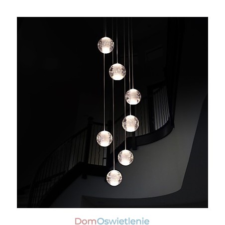 Nowoczesna lampa wisząca Lampa wisząca G4 Retroifit 7 świateł Chromowana powłoka Kryształ do oświetlenia schodów Nowoczesna lampa wisząca Lampa wisząca G4 Retroifit 7 świateł Chromowana powłoka Kryształ do oświetlenia schodów