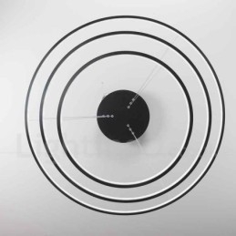 Ściemnialna lampa wisząca z pilotem zdalnego sterowania, nowoczesny design, trzy pierścienie