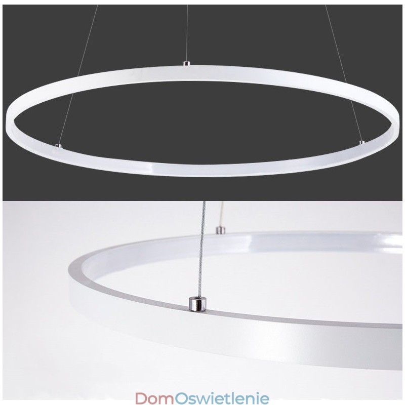 Ściemnialna lampa wisząca z pilotem zdalnego sterowania, nowoczesny design, trzy pierścienie