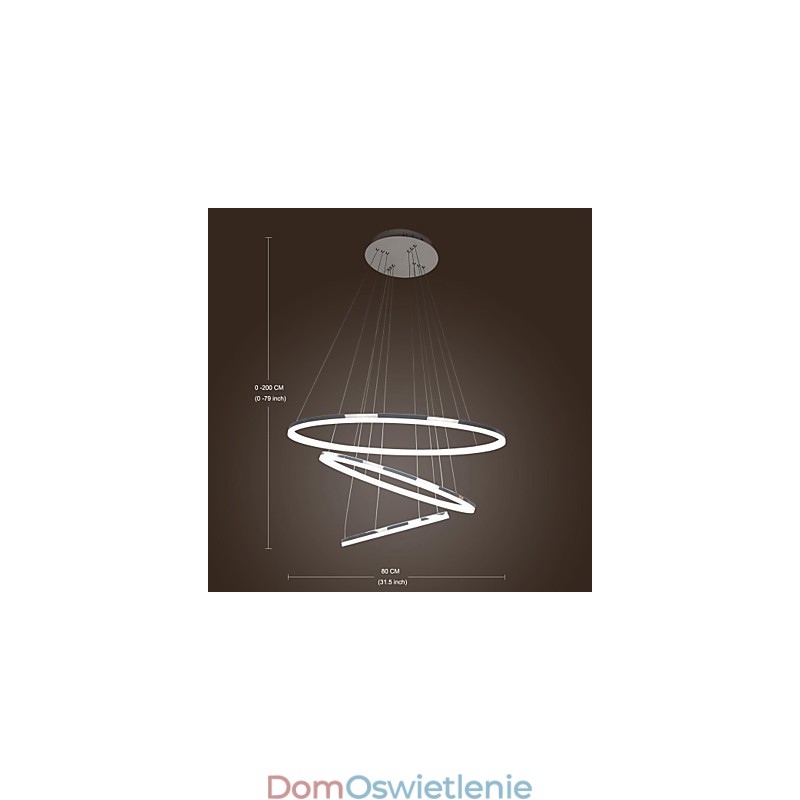 70W Nowoczesna, współczesna, miniaturowa lampa wisząca z galwanizowanego metalu