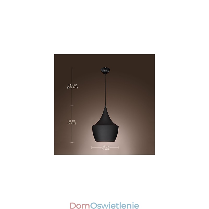 Wisząca lampa Retro Vintage Tom Dixon Design Czarny