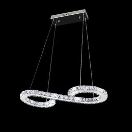Nowoczesna współczesna lampa wisząca z kryształu chromowanego metalu