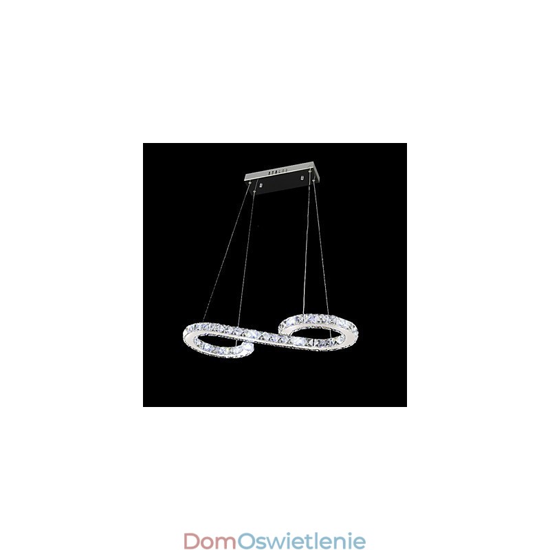 Nowoczesna współczesna lampa wisząca z kryształu chromowanego metalu