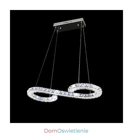 Nowoczesna współczesna lampa wisząca z kryształu chromowanego metalu Nowoczesna współczesna lampa wisząca z kryształu chromowanego metalu