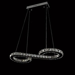 Nowoczesna współczesna lampa wisząca z kryształu chromowanego metalu
