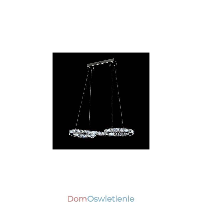 Nowoczesna współczesna lampa wisząca z kryształu chromowanego metalu