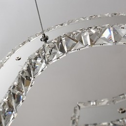 Nowoczesna współczesna lampa wisząca z kryształu chromowanego metalu