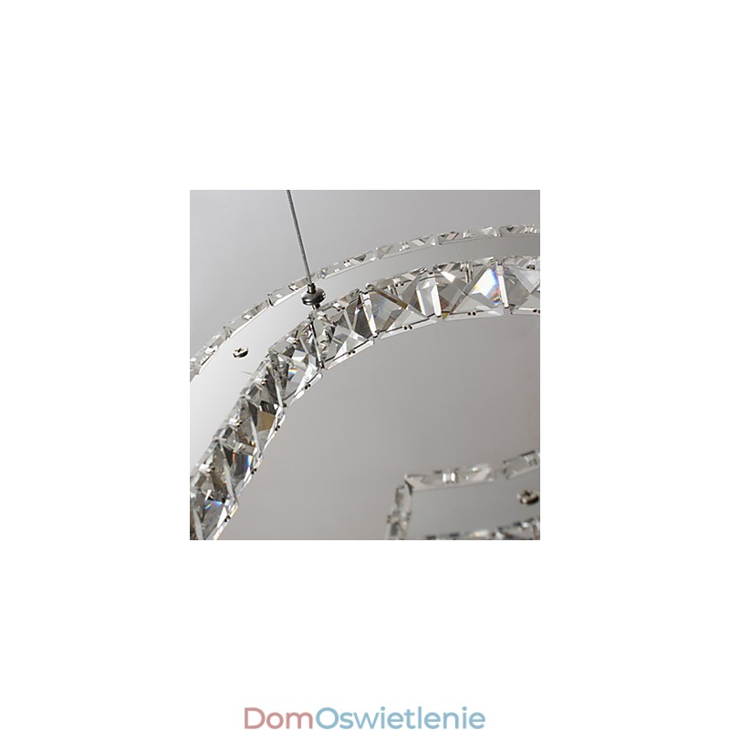 Nowoczesna współczesna lampa wisząca z kryształu chromowanego metalu