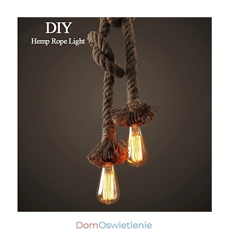 1 Światło DIY Art Hemp Rope Light Kreatywny żyrandol z konopnej liny 1 Światło DIY Art Hemp Rope Light Kreatywny żyrandol z konopnej liny