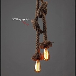 1 Światło DIY Art Hemp Rope Light Kreatywny żyrandol z konopnej liny