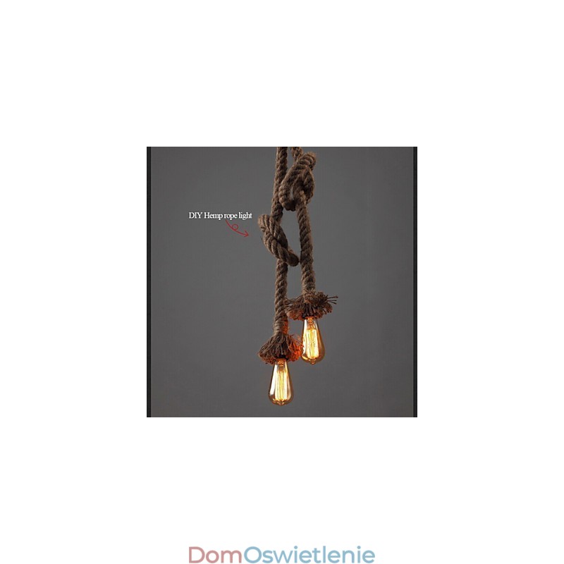 1 Światło DIY Art Hemp Rope Light Kreatywny żyrandol z konopnej liny