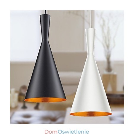 Lampa wisząca Retro Vintage Tom Dixon Design Czarno-biała C Typ Cafe lampy wiszące Lampa wisząca Retro Vintage Tom Dixon Design Czarno-biała C Typ Cafe lampy wiszące