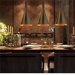 Lampa wisząca Retro Vintage Tom Dixon Design Czarno-biała C Typ Cafe lampy wiszące