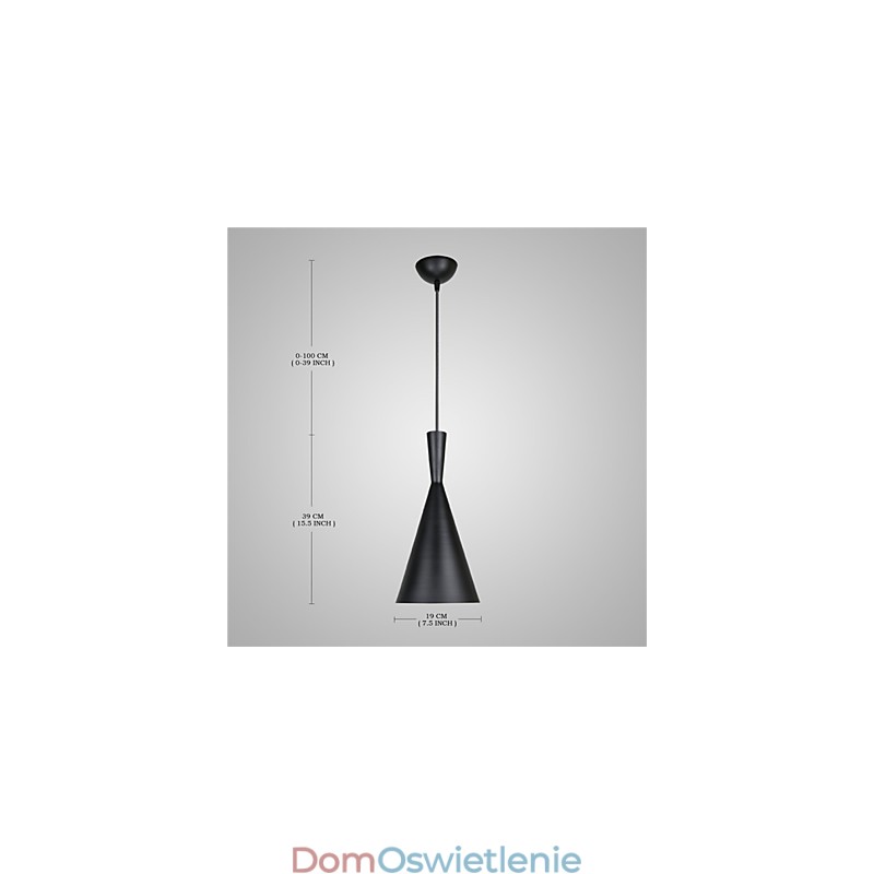 Lampa wisząca Retro Vintage Tom Dixon Design Czarno-biała C Typ Cafe lampy wiszące