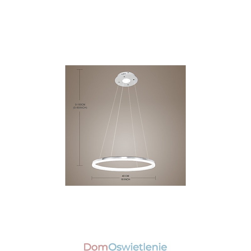 Nowoczesna lampa wisząca z wysokiej jakości akrylu, pojedynczy pierścień