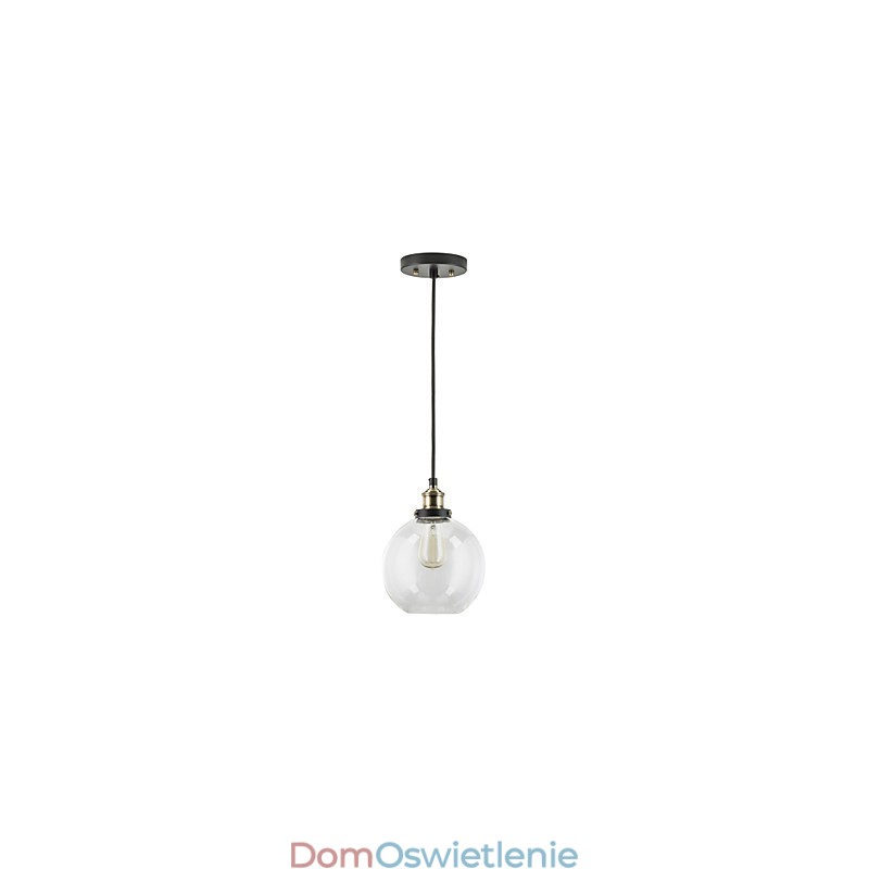 Przemysłowa lampa wisząca fabryczna antyczny mosiądz jedna oprawa świetlna szklany klosz lampa wisząca kawiarnia