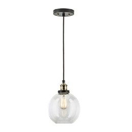 Przemysłowa lampa wisząca fabryczna antyczny mosiądz jedna oprawa świetlna szklany klosz lampa wisząca kawiarnia
