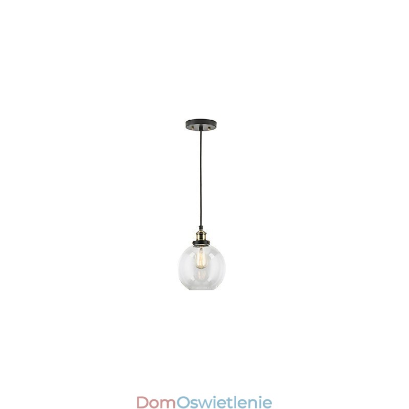 Przemysłowa lampa wisząca fabryczna antyczny mosiądz jedna oprawa świetlna szklany klosz lampa wisząca kawiarnia